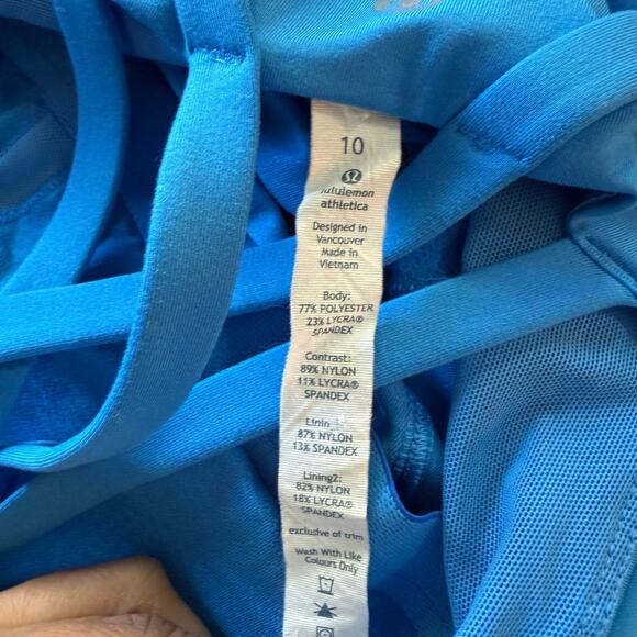 Lululemon Energy Tank Top Cornflower Baroque Blue Paisley Size 10 - Picture 4 of 7